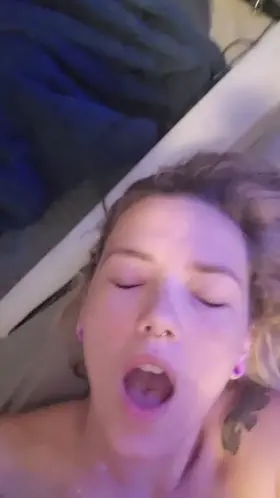 She loves taking cum all over her face!