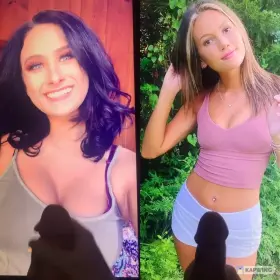 IRL girls > porn - two huge cumshots