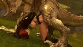 FemShepard + deathclaw, suit (DarkTronicKSFM) [Mass Effect, Fallout]