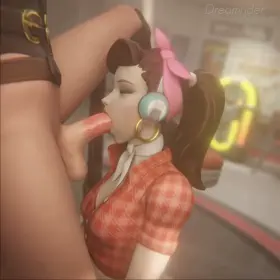 Cruiser D.va giving a blowjob (Dreamrider) [Overwatch]