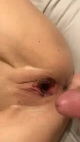 Got a new toy that gapes me open so he can shoot deep inside me.