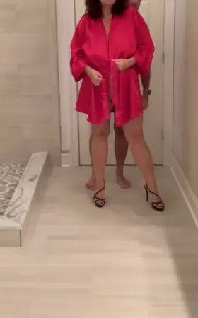 Hubby taking off my robe!!! [F55]