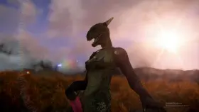 Argonian has fun with a werewolf (Skyrim)