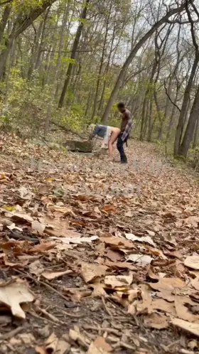 On the walking trail at the local public park…