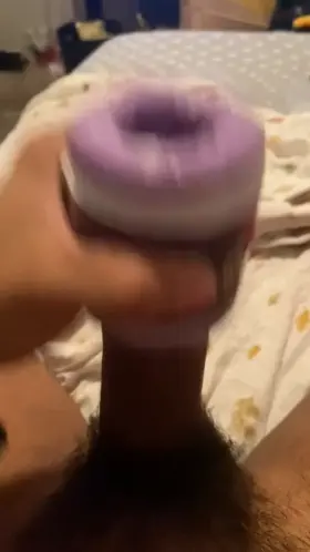 Edge me with the toy and make me nut