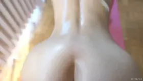 Yoga babe with perfect body gets fucked on the floor