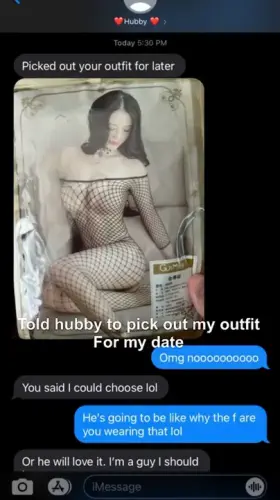 Hubby picks out my outfit and fills me before my date [video]