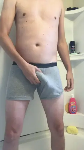 Feels so good to unload your morning pee on yourself.