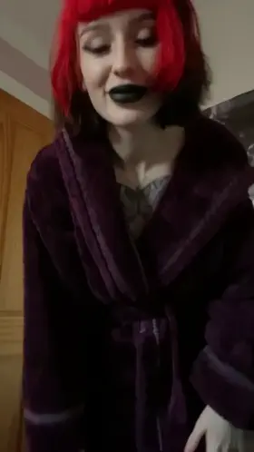 Nervous, first gif 👉👈 can a goth girl make you hard?