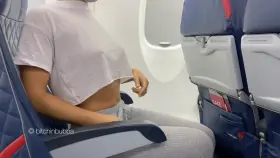 Showing off my boobs on the plane