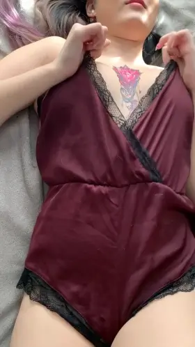 I can lay down just like this while you fuck me and make my tits bounce