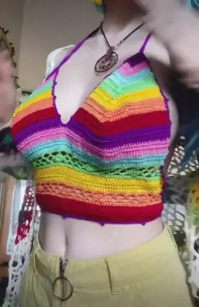 Blue hair n my big titty x