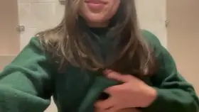 My tits wanted to say hi at work