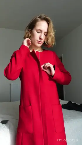 Got to love winter! You never know what a girl is hiding underneath her red coat..♥️