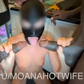 Our holidays in the Caribbean ended with me sucking 2 perfect black cocks in front of hubby