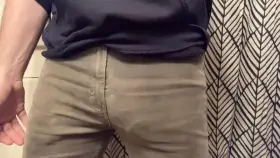 I love the way my hard cock feels throbbing in my jeans 😩