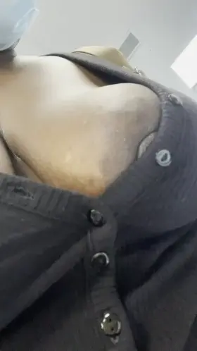 Went to the smoke store with my tit out to tease the clerk😜