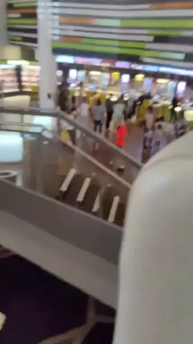 My husband watching a video of me sucking bull's cock, at the shopping centre 😈