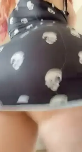 The thiccest natural goth ass is waiting for you to spank it