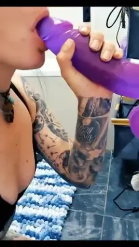 I bought a suction cup dildo and it's too big. I can barely fit my hand or mouth around it!