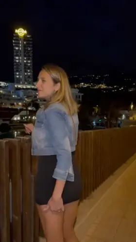 Hot girl flashing in public