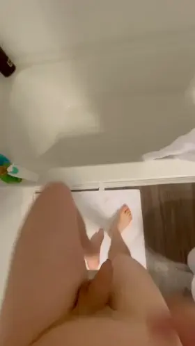 Me and my big soft cock taking a shower