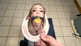 Sir fills a condom with piss to gag me and gives me the rest on my face [Mf]