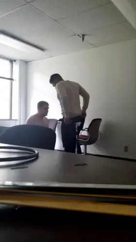 Blowjob to random Grindr guy at work