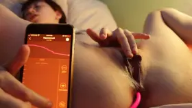 Hot brunette stretching her ass with toys and playing with her pussy