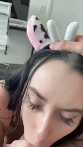 I spit his cum in her mouth like a good little fuckdoll