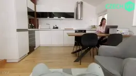 Home Office With Horny Asian