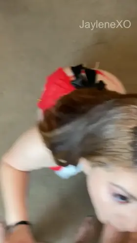 Sucking my husband's cock then I switch to my bull and begin prepping him with my throat