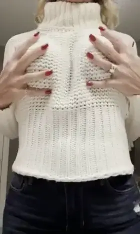 Hubs likes this sweater without a bra . . . What about you?