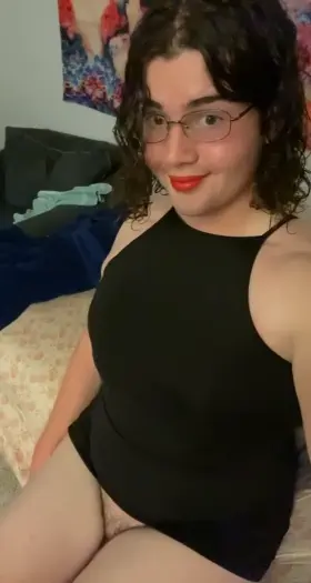 Let’s escape to the bathroom at a party to let you suck on my girly cock 😏