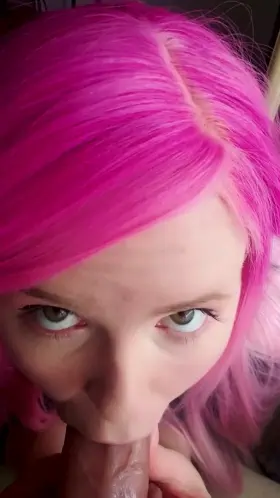 I love locking eyes when it's all the way in my throat