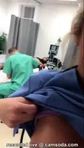 Naughty Nurse Working At The Hospital