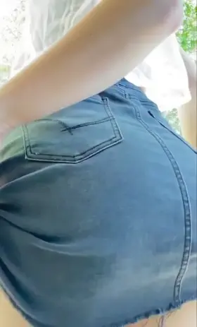 Lucky you getting to peek up my skirt 😈