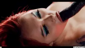 Deepthroat ahegao from purple bitch