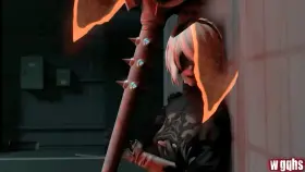 2b vs marauder (wgqhs) [nier automata x doom] (short movie)