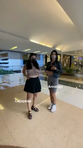 Sometimes shopping is just an excuse to flash at the mall with my girl [gif]