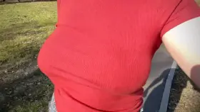 the weather is nice today, which means it's time to go out braless :)