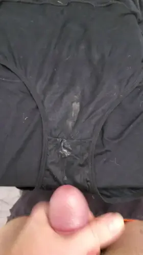 Me unloading on wife's horseback riding panties ☺☺☺☺☺