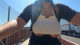 She just riding around the city on her bike 🚴