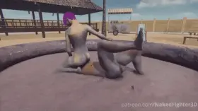 Pumping your face to mud [Naked Fighter 3D]