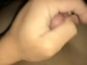 Stroking my cock late at night