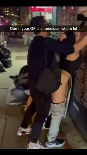 she let a stranger fuck her like a whore in public
