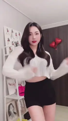 Dancing asian girl