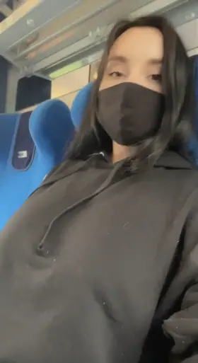 Flashing my tits on the train