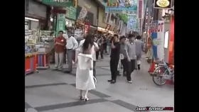 Japanese Girl Walking Around Naked Inside A Shopping Center