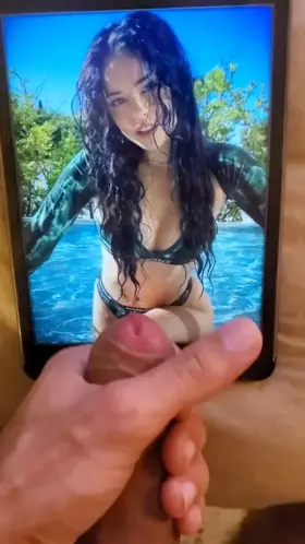 Valkyrae getting my cum after beating my cock to her for 6 hours straight.